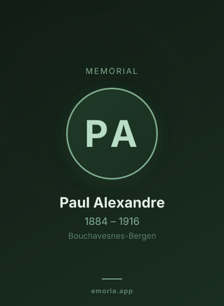 Memorial portrait of Paul Alexandre