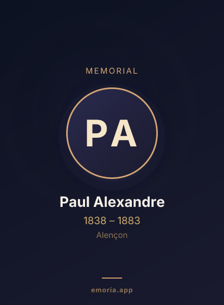 Memorial portrait of Paul Alexandre