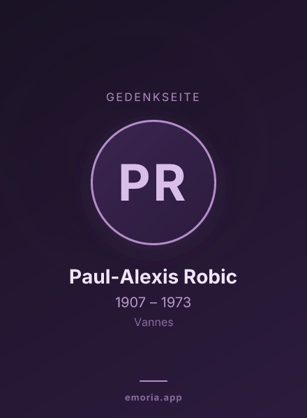 Gedenkportrait von Paul-Alexis Robic