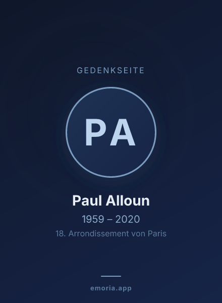 Gedenkportrait von Paul Alloun