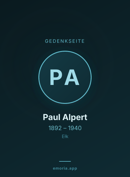 Gedenkportrait von Paul Alpert