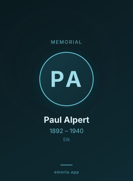Memorial portrait of Paul Alpert