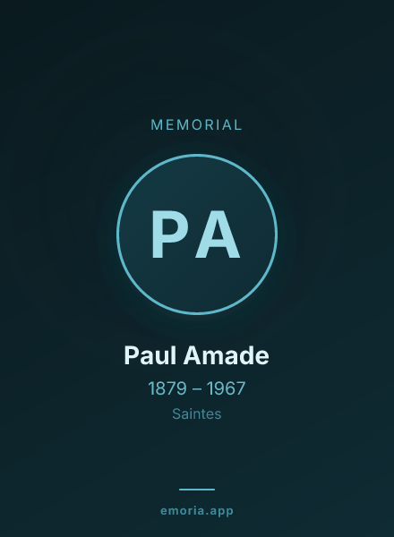 Memorial portrait of Paul Amade