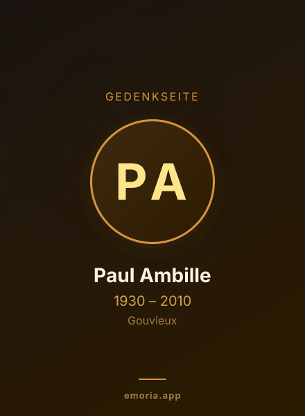 Gedenkportrait von Paul Ambille
