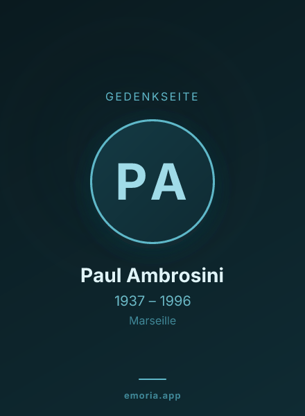 Gedenkportrait von Paul Ambrosini