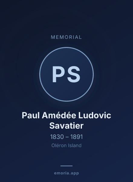 Memorial portrait of Paul Amédée Ludovic Savatier