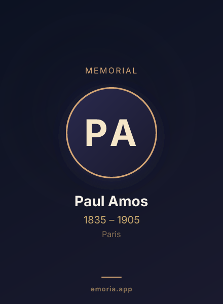 Memorial portrait of Paul Amos