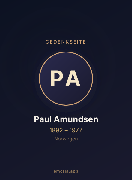 Gedenkportrait von Paul Amundsen