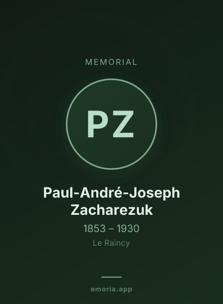 Memorial portrait of Paul-André-Joseph Zacharezuk