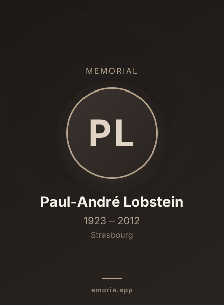 Memorial portrait of Paul-André Lobstein