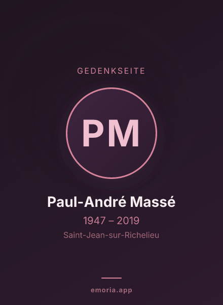 Gedenkportrait von Paul-André Massé