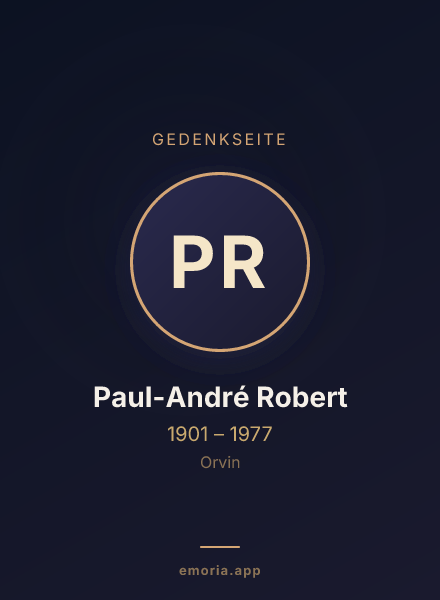 Gedenkportrait von Paul-André Robert