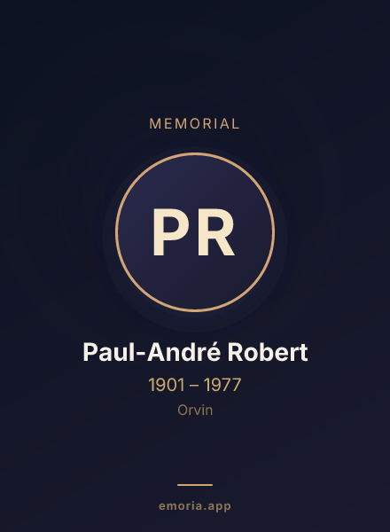 Memorial portrait of Paul-André Robert