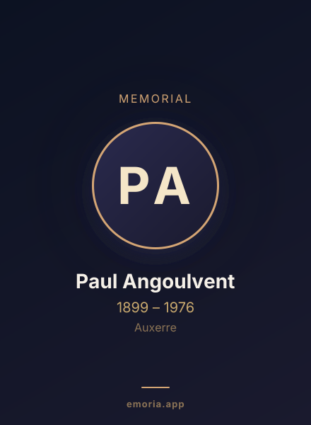 Memorial portrait of Paul Angoulvent