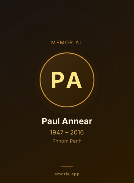 Memorial portrait of Paul Annear