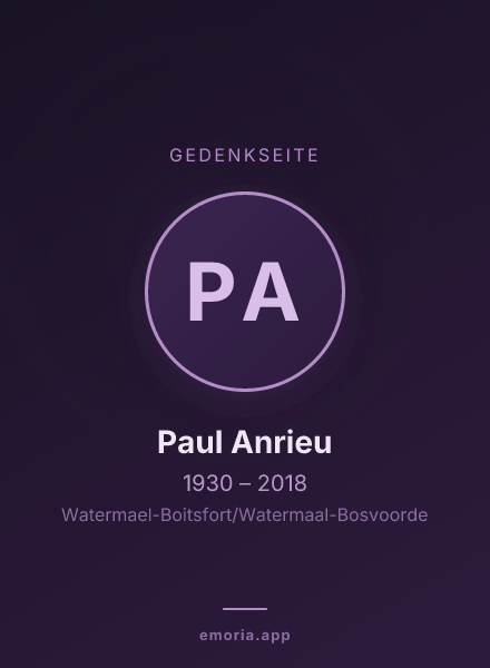 Gedenkportrait von Paul Anrieu
