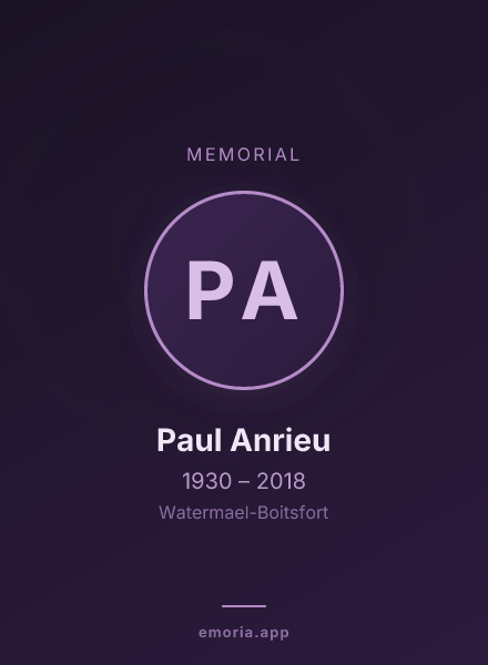 Memorial portrait of Paul Anrieu