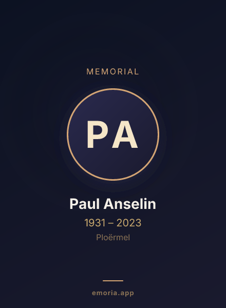 Memorial portrait of Paul Anselin