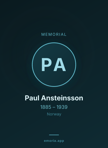 Memorial portrait of Paul Ansteinsson