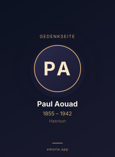 Gedenkportrait von Paul Aouad
