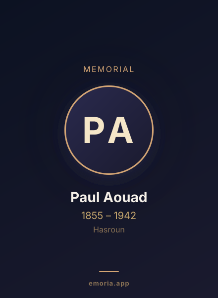 Memorial portrait of Paul Aouad