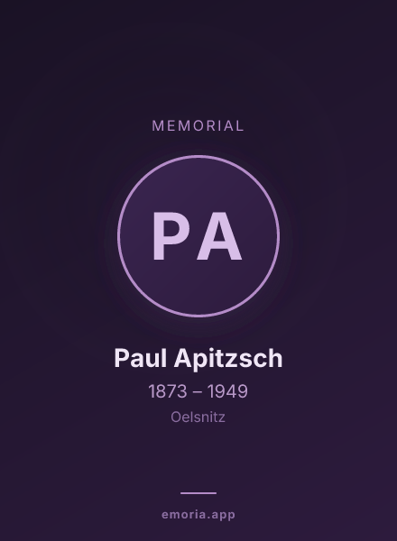 Memorial portrait of Paul Apitzsch