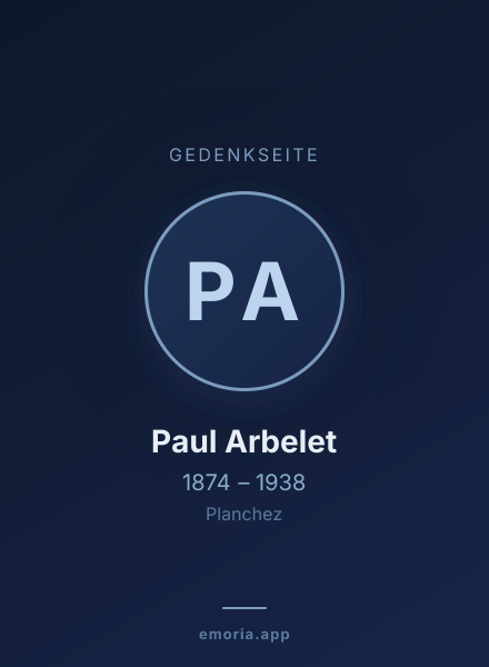 Gedenkportrait von Paul Arbelet