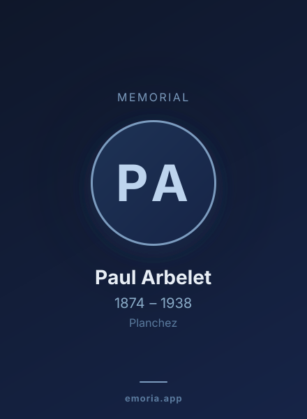 Memorial portrait of Paul Arbelet