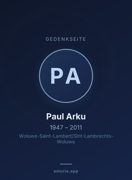 Gedenkportrait von Paul Arku