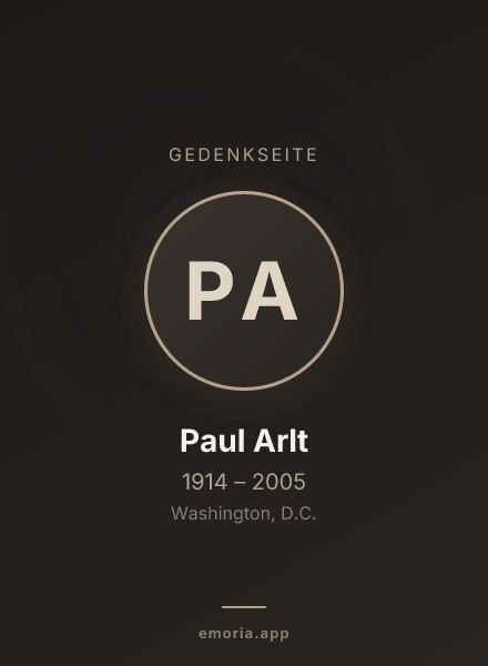 Gedenkportrait von Paul Arlt