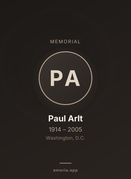 Memorial portrait of Paul Arlt