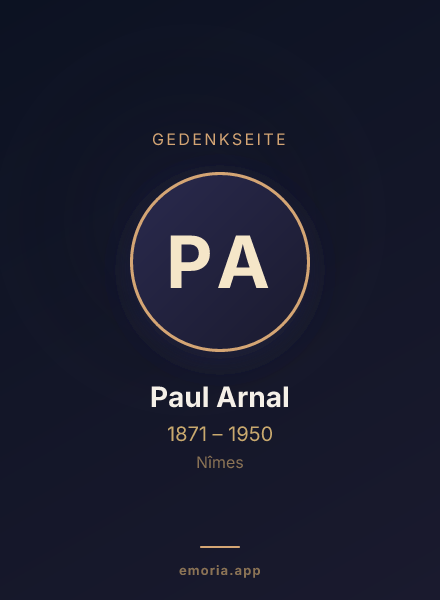 Gedenkportrait von Paul Arnal