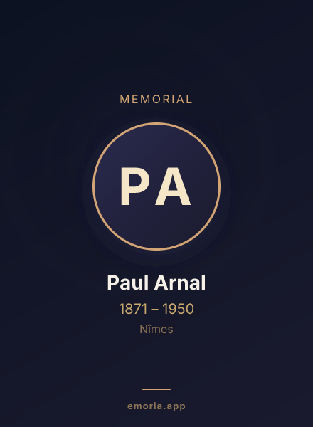Memorial portrait of Paul Arnal