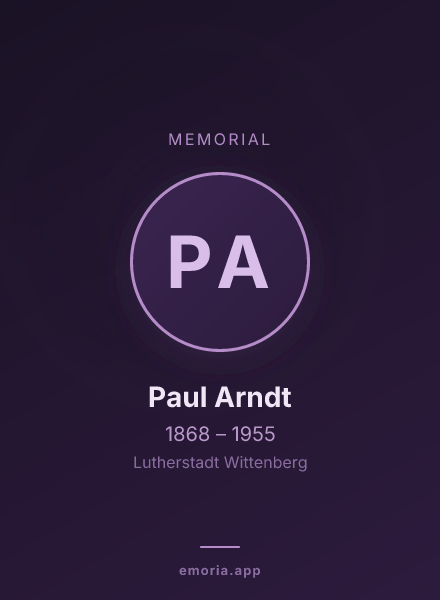Memorial portrait of Paul Arndt