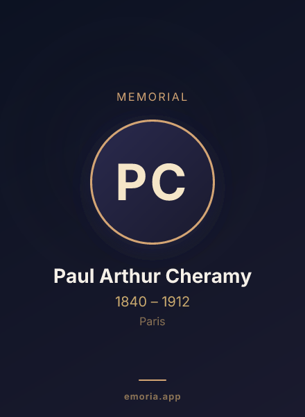 Memorial portrait of Paul Arthur Cheramy