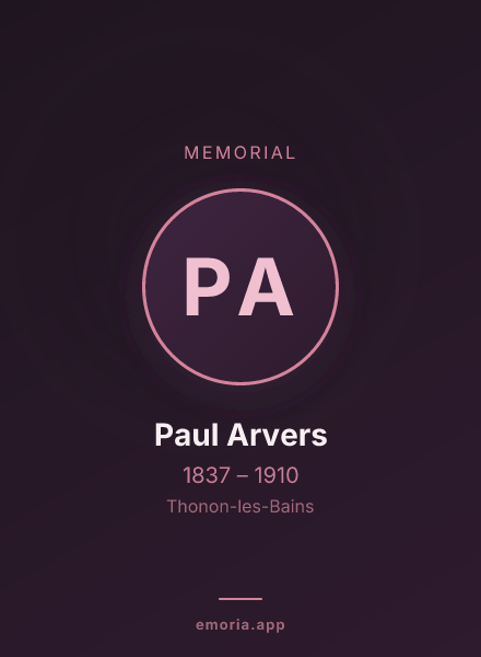Memorial portrait of Paul Arvers
