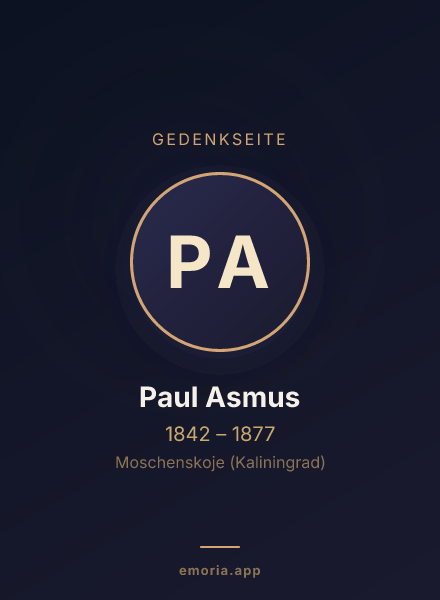 Gedenkportrait von Paul Asmus