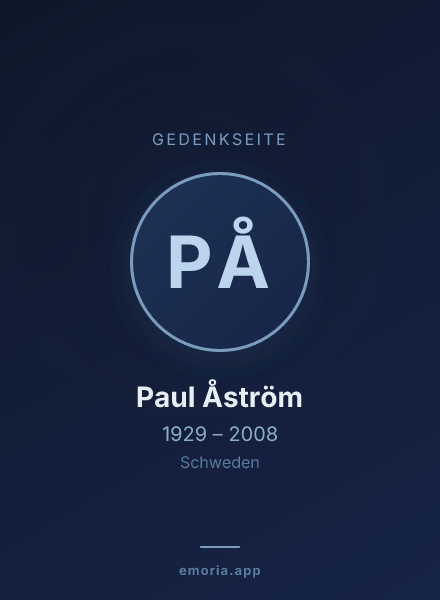 Gedenkportrait von Paul Åström