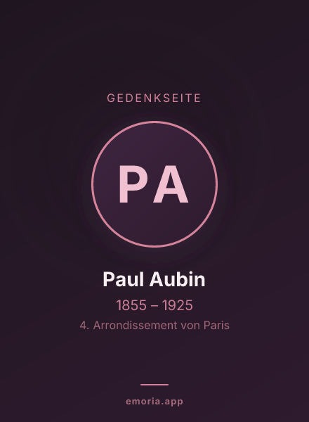 Gedenkportrait von Paul Aubin