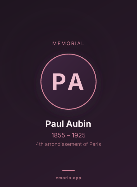 Memorial portrait of Paul Aubin
