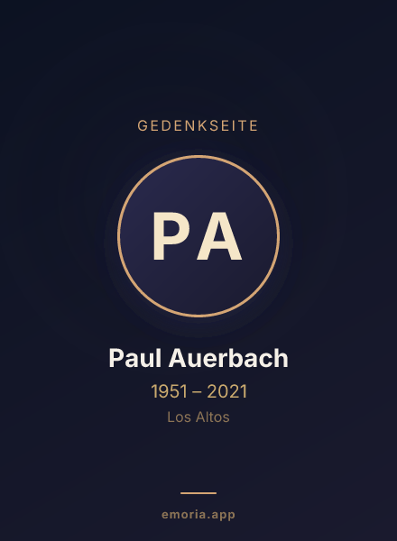Gedenkportrait von Paul Auerbach