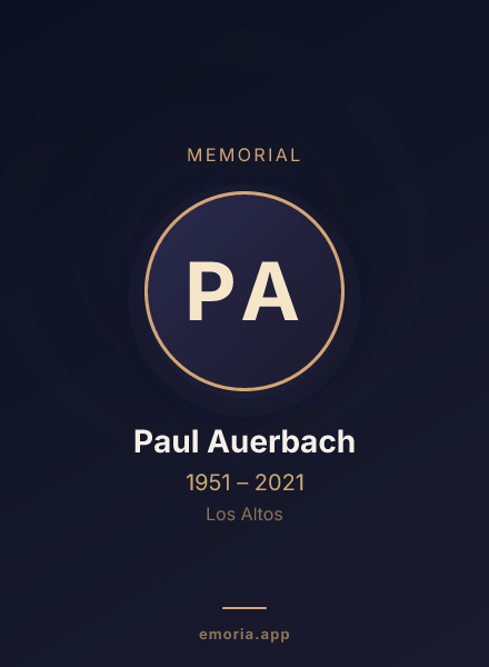 Memorial portrait of Paul Auerbach