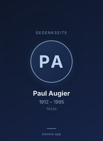 Gedenkportrait von Paul Augier
