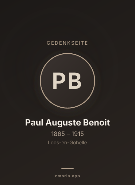 Gedenkportrait von Paul Auguste Benoit