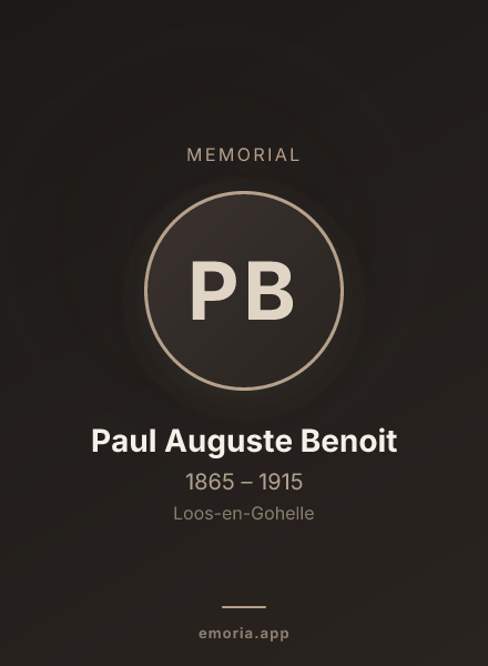 Memorial portrait of Paul Auguste Benoit