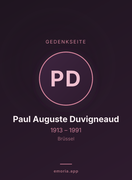Gedenkportrait von Paul Auguste Duvigneaud