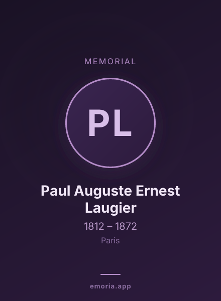 Memorial portrait of Paul Auguste Ernest Laugier