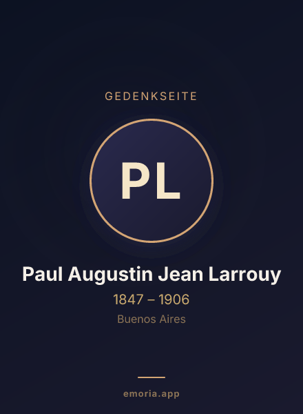 Gedenkportrait von Paul Augustin Jean Larrouy