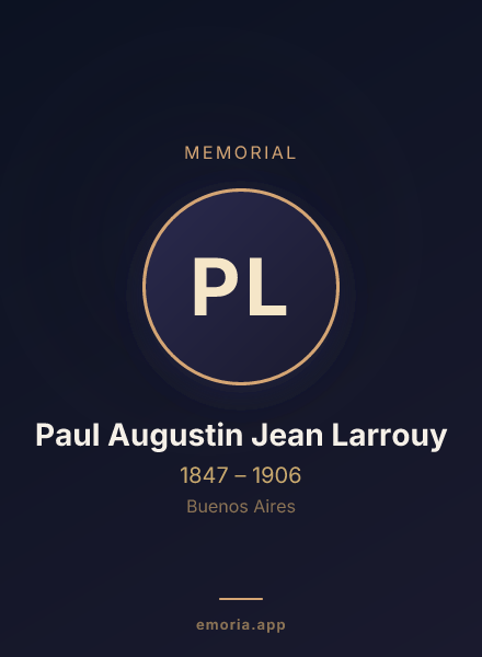 Memorial portrait of Paul Augustin Jean Larrouy