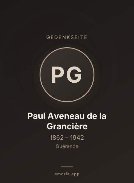 Gedenkportrait von Paul Aveneau de la Grancière